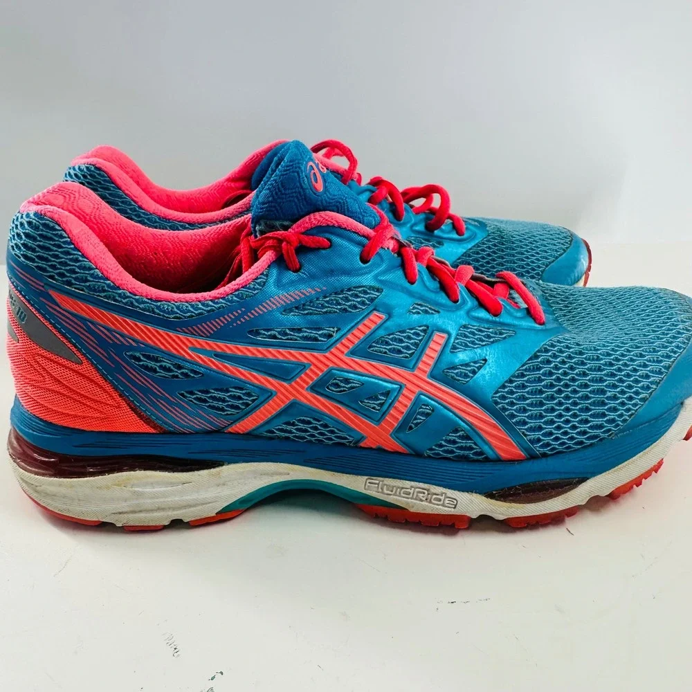 Asics Gel-Cumulus 18 Running Shoes Cushion Comfort Athletic Blue‎ Pink US 9
